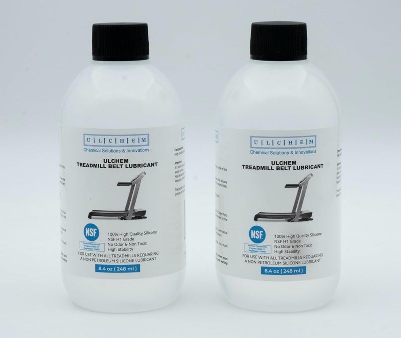 ULCHEM Silicone Treadmill Belt Lubricant, NSF H1 Grade,13-inch Application Tubes, Pure Silicone Oil, Non-Toxic & Odorless, High-Temperature Resistant, Easy to Use for All Brands (16.8 oz/496 ml (2x8.4 oz)) - Image 1